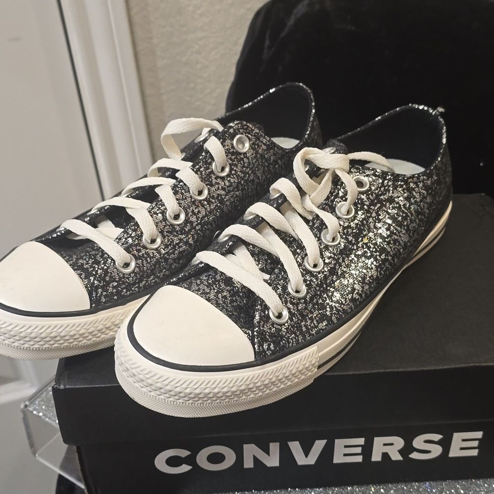 Converse Chuck Taylor All Star Low Top- Black/Multi - Picture 9 of 11